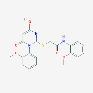 molecular formula C20H19N3O5S B5969823 2-{[4-hydroxy-1-(2-methoxyphenyl)-6-oxo-1,6-dihydro-2-pyrimidinyl]thio}-N-(2-methoxyphenyl)acetamide 