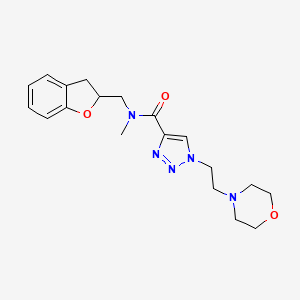 molecular formula C19H25N5O3 B5969825 N-(2,3-dihydro-1-benzofuran-2-ylmethyl)-N-methyl-1-[2-(4-morpholinyl)ethyl]-1H-1,2,3-triazole-4-carboxamide 