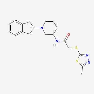 molecular formula C19H24N4OS2 B5969828 N-[1-(2,3-dihydro-1H-inden-2-yl)-3-piperidinyl]-2-[(5-methyl-1,3,4-thiadiazol-2-yl)thio]acetamide 
