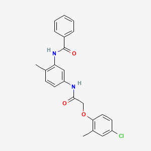 molecular formula C23H21ClN2O3 B5969835 N-(5-{[(4-chloro-2-methylphenoxy)acetyl]amino}-2-methylphenyl)benzamide 