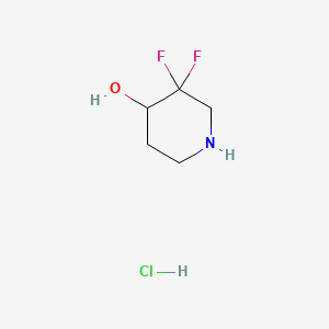 molecular formula C5H10ClF2NO B596984 3,3-Difluoropiperidin-4-OL hydrochloride CAS No. 1334416-77-1