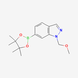 molecular formula C15H21BN2O3 B596986 1-(Methoxymethyl)-6-(4,4,5,5-tetramethyl-1,3,2-dioxaborolan-2-yl)-1H-indazole CAS No. 1256360-14-1