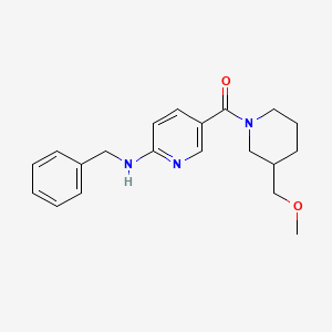 molecular formula C20H25N3O2 B5969862 N-benzyl-5-{[3-(methoxymethyl)-1-piperidinyl]carbonyl}-2-pyridinamine 