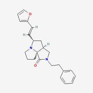 (3aS*,5S*,9aS*)-5-[(E)-2-(2-furyl)vinyl]-2-(2-phenylethyl)hexahydro-7H-pyrrolo[3,4-g]pyrrolizin-1(2H)-one