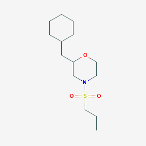 molecular formula C14H27NO3S B5969894 2-(cyclohexylmethyl)-4-(propylsulfonyl)morpholine 