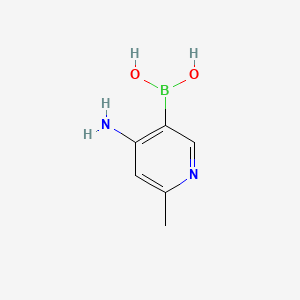 molecular formula C6H9BN2O2 B596992 (4-Amino-6-methylpyridin-3-yl)boronic acid CAS No. 1310404-54-6