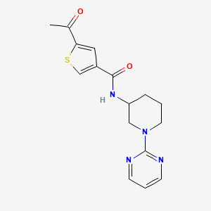 molecular formula C16H18N4O2S B5969926 5-acetyl-N-[1-(2-pyrimidinyl)-3-piperidinyl]-3-thiophenecarboxamide 