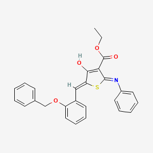 ethyl 2-anilino-5-[2-(benzyloxy)benzylidene]-4-oxo-4,5-dihydro-3-thiophenecarboxylate