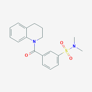 molecular formula C18H20N2O3S B5969976 3-(3,4-dihydro-1(2H)-quinolinylcarbonyl)-N,N-dimethylbenzenesulfonamide 