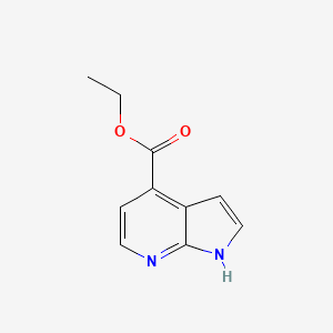 molecular formula C10H10N2O2 B596998 1H-吡咯并[2,3-b]吡啶-4-羧酸乙酯 CAS No. 1261588-72-0