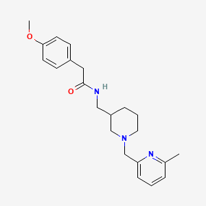 molecular formula C22H29N3O2 B5970000 2-(4-methoxyphenyl)-N-({1-[(6-methyl-2-pyridinyl)methyl]-3-piperidinyl}methyl)acetamide 