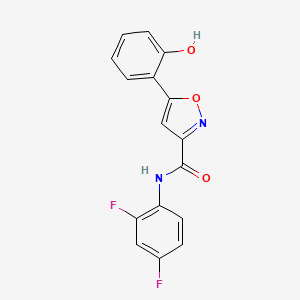 molecular formula C16H10F2N2O3 B5970006 N-(2,4-difluorophenyl)-5-(2-hydroxyphenyl)-3-isoxazolecarboxamide 