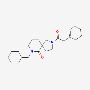 molecular formula C23H36N2O2 B5970022 2-(1-cyclohexen-1-ylacetyl)-7-(cyclohexylmethyl)-2,7-diazaspiro[4.5]decan-6-one 