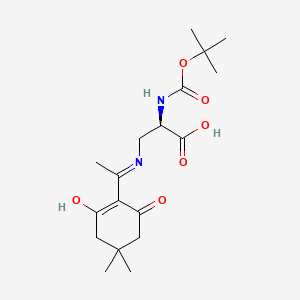 molecular formula C18H28N2O6 B597003 Boc-D-dap(dde)-OH CAS No. 1263047-33-1