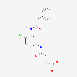 molecular formula C18H17ClN2O4 B5970050 4-({4-chloro-3-[(phenylacetyl)amino]phenyl}amino)-4-oxobutanoic acid 
