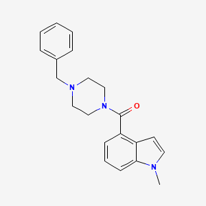 molecular formula C21H23N3O B5970078 4-[(4-benzyl-1-piperazinyl)carbonyl]-1-methyl-1H-indole 