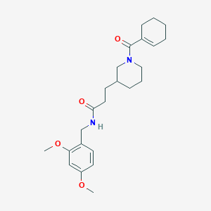 molecular formula C24H34N2O4 B5970118 3-[1-(1-cyclohexen-1-ylcarbonyl)-3-piperidinyl]-N-(2,4-dimethoxybenzyl)propanamide 