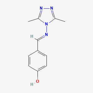 molecular formula C11H12N4O B5970147 4-{[(3,5-dimethyl-4H-1,2,4-triazol-4-yl)imino]methyl}phenol 