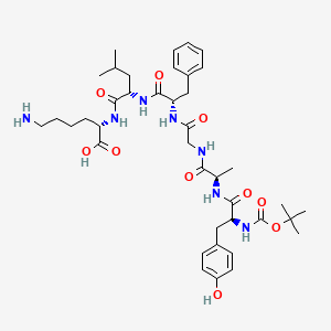 molecular formula C40H59N7O10 B597018 (Boc-Tyr1,D-Ala2)-Leu-Enkephalin-Lys CAS No. 183663-89-0