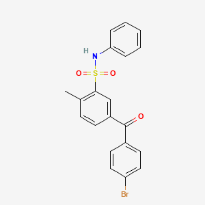 molecular formula C20H16BrNO3S B5970210 5-(4-bromobenzoyl)-2-methyl-N-phenylbenzenesulfonamide 