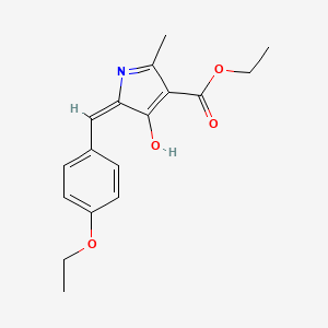 molecular formula C17H19NO4 B5970226 ethyl 5-(4-ethoxybenzylidene)-2-methyl-4-oxo-4,5-dihydro-1H-pyrrole-3-carboxylate 