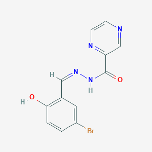 molecular formula C12H9BrN4O2 B5970237 N'-(5-bromo-2-hydroxybenzylidene)-2-pyrazinecarbohydrazide 
