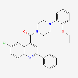 molecular formula C28H26ClN3O2 B5970254 6-chloro-4-{[4-(2-ethoxyphenyl)-1-piperazinyl]carbonyl}-2-phenylquinoline 