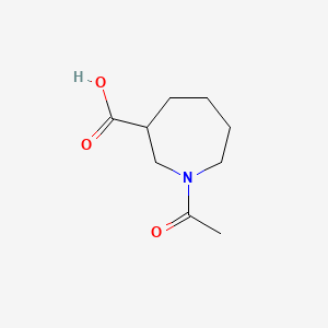 molecular formula C9H15NO3 B597026 1-Acetylazepane-3-carboxylic acid CAS No. 1268521-27-2