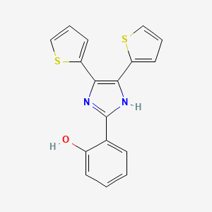 molecular formula C17H12N2OS2 B5970261 2-(4,5-di-2-thienyl-1H-imidazol-2-yl)phenol 
