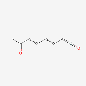 molecular formula C8H8O2 B597027 Octa-1,3,5-triene-1,7-dione CAS No. 195970-44-6