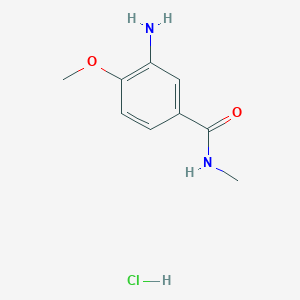 molecular formula C9H13ClN2O2 B5970275 3-amino-4-methoxy-N-methylbenzamide hydrochloride 