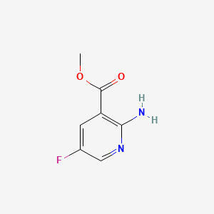 molecular formula C7H7FN2O2 B597029 Methyl 2-amino-5-fluoronicotinate CAS No. 1211535-54-4