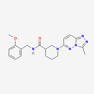 molecular formula C20H24N6O2 B5970297 N-(2-methoxybenzyl)-1-(3-methyl[1,2,4]triazolo[4,3-b]pyridazin-6-yl)-3-piperidinecarboxamide 