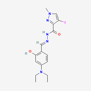 molecular formula C16H20IN5O2 B5970307 N'-[4-(diethylamino)-2-hydroxybenzylidene]-4-iodo-1-methyl-1H-pyrazole-3-carbohydrazide 