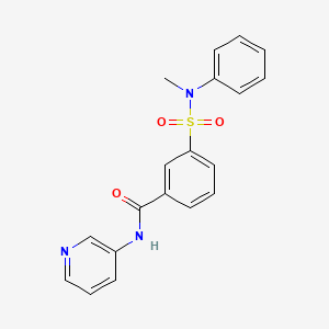 molecular formula C19H17N3O3S B5970335 3-{[methyl(phenyl)amino]sulfonyl}-N-3-pyridinylbenzamide 