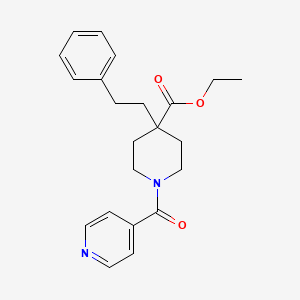 molecular formula C22H26N2O3 B5970343 ethyl 1-isonicotinoyl-4-(2-phenylethyl)-4-piperidinecarboxylate 