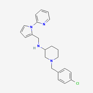 molecular formula C22H25ClN4 B5970351 1-(4-chlorobenzyl)-N-{[1-(2-pyridinyl)-1H-pyrrol-2-yl]methyl}-3-piperidinamine 