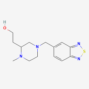 molecular formula C14H20N4OS B5970358 2-[4-(2,1,3-benzothiadiazol-5-ylmethyl)-1-methyl-2-piperazinyl]ethanol 