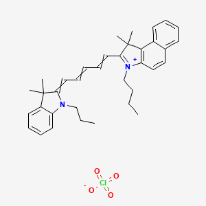 3-Butyl-2-[5-(1,3-dihydro-3,3-dimethyl-1-propyl-2H-indol-2-ylidene)-penta-1,3-dienyl]-1,1-dimethyl-1H-benzo[E]indolium perchlorate