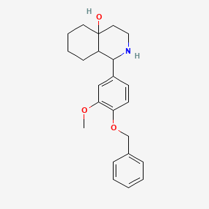 molecular formula C23H29NO3 B5970398 1-[4-(benzyloxy)-3-methoxyphenyl]octahydro-4a(2H)-isoquinolinol 