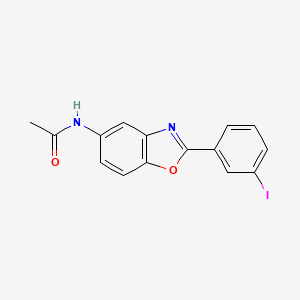 N-[2-(3-iodophenyl)-1,3-benzoxazol-5-yl]acetamide