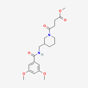 molecular formula C20H28N2O6 B5970426 methyl 4-(3-{[(3,5-dimethoxybenzoyl)amino]methyl}-1-piperidinyl)-4-oxobutanoate 