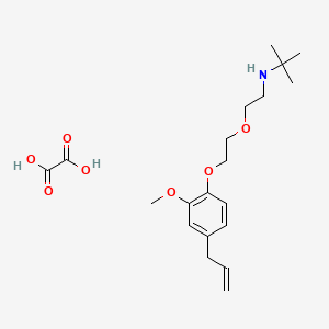 molecular formula C20H31NO7 B5970434 N-{2-[2-(4-allyl-2-methoxyphenoxy)ethoxy]ethyl}-2-methyl-2-propanamine oxalate 
