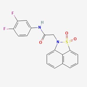 molecular formula C18H12F2N2O3S B5970461 N-(3,4-difluorophenyl)-2-(1,1-dioxido-2H-naphtho[1,8-cd]isothiazol-2-yl)acetamide 
