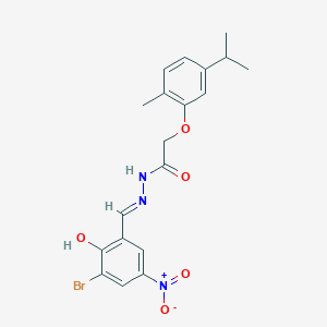 molecular formula C19H20BrN3O5 B5970467 N'-(3-bromo-2-hydroxy-5-nitrobenzylidene)-2-(5-isopropyl-2-methylphenoxy)acetohydrazide 