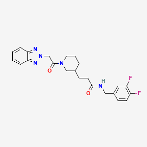 molecular formula C23H25F2N5O2 B5970487 3-[1-(2H-1,2,3-benzotriazol-2-ylacetyl)-3-piperidinyl]-N-(3,4-difluorobenzyl)propanamide 