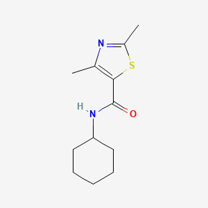molecular formula C12H18N2OS B5970491 N-cyclohexyl-2,4-dimethyl-1,3-thiazole-5-carboxamide 
