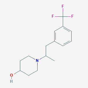 molecular formula C15H20F3NO B5970510 1-{1-methyl-2-[3-(trifluoromethyl)phenyl]ethyl}-4-piperidinol 
