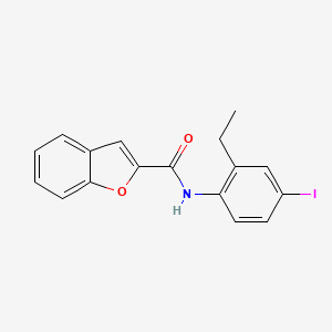 molecular formula C17H14INO2 B5970523 N-(2-ethyl-4-iodophenyl)-1-benzofuran-2-carboxamide 