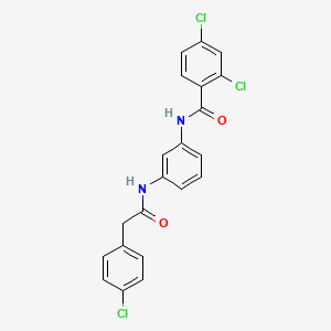 molecular formula C21H15Cl3N2O2 B5970589 2,4-dichloro-N-(3-{[(4-chlorophenyl)acetyl]amino}phenyl)benzamide 